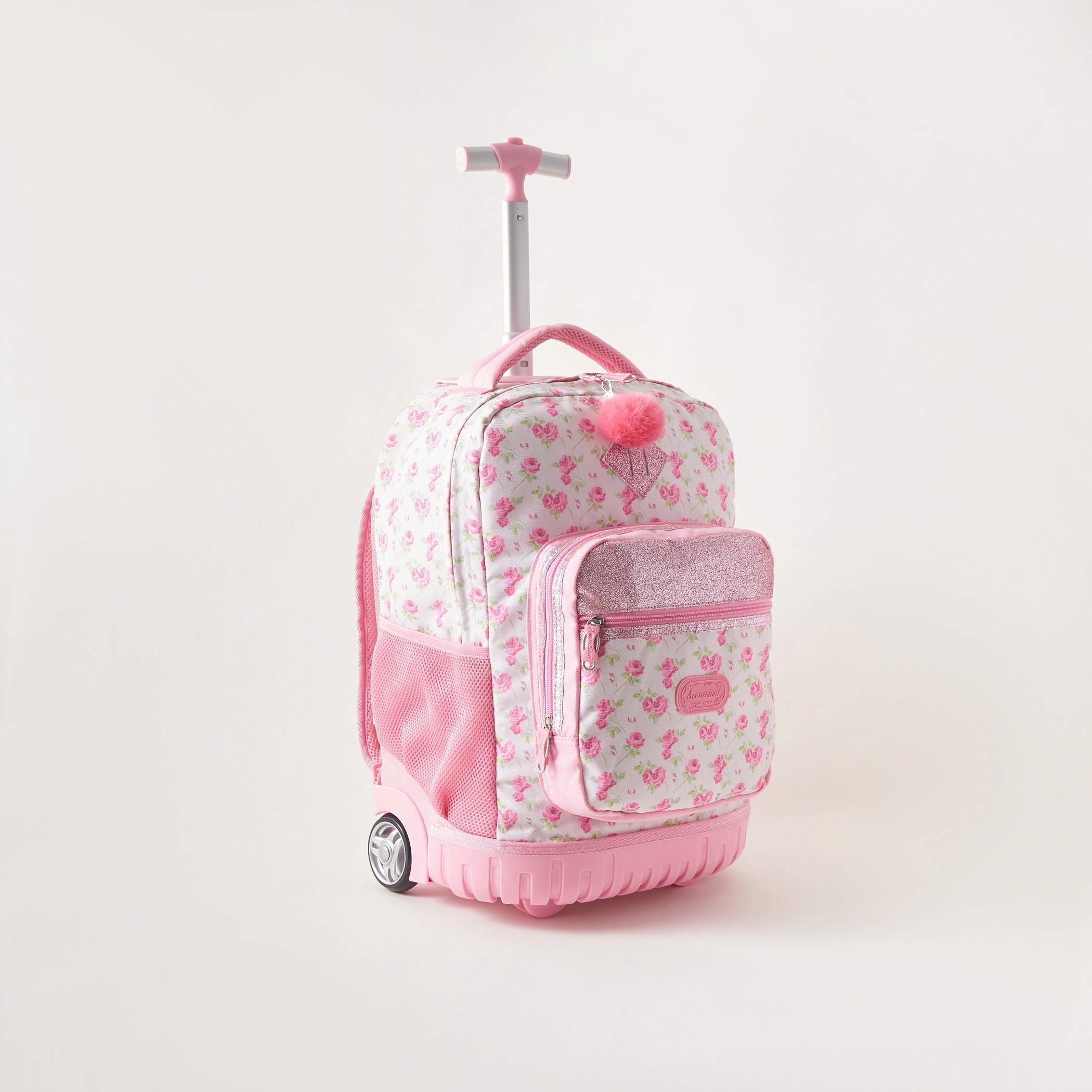 Sensazioni Floral Print Trolley Backpack - 32x22x46 cms-school-bagsandbackpacks-trolleybags-image-2
