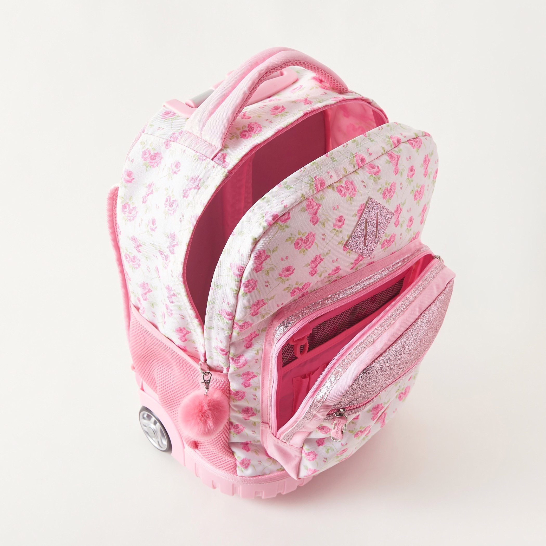Sensazioni Floral Print Trolley Backpack - 32x22x46 cms-school-bagsandbackpacks-trolleybags-image-7