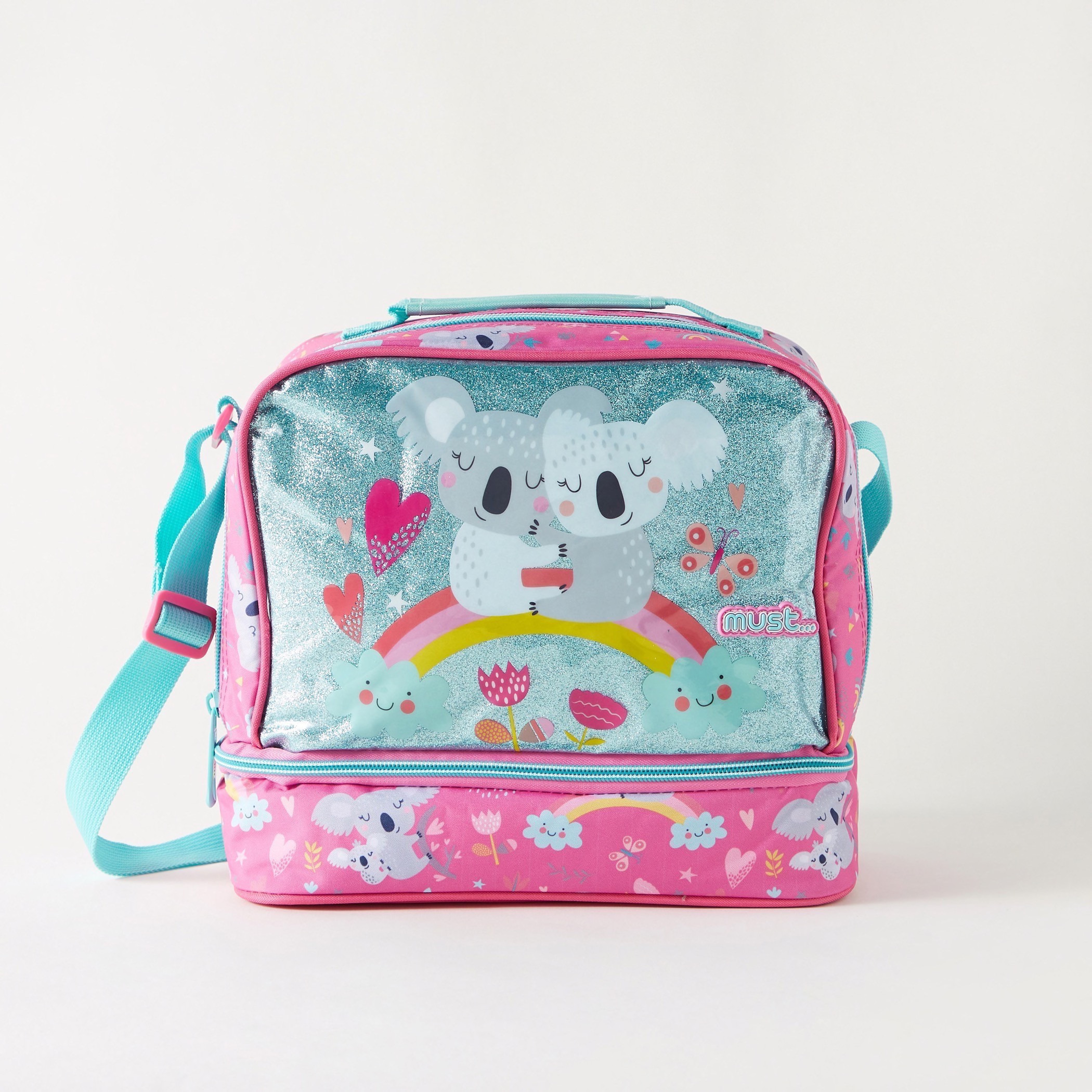 Must Koala Print Isothermal Lunch Bag with Zipper Closure and Handle-school-lunchessentials-lunchbags-image-1