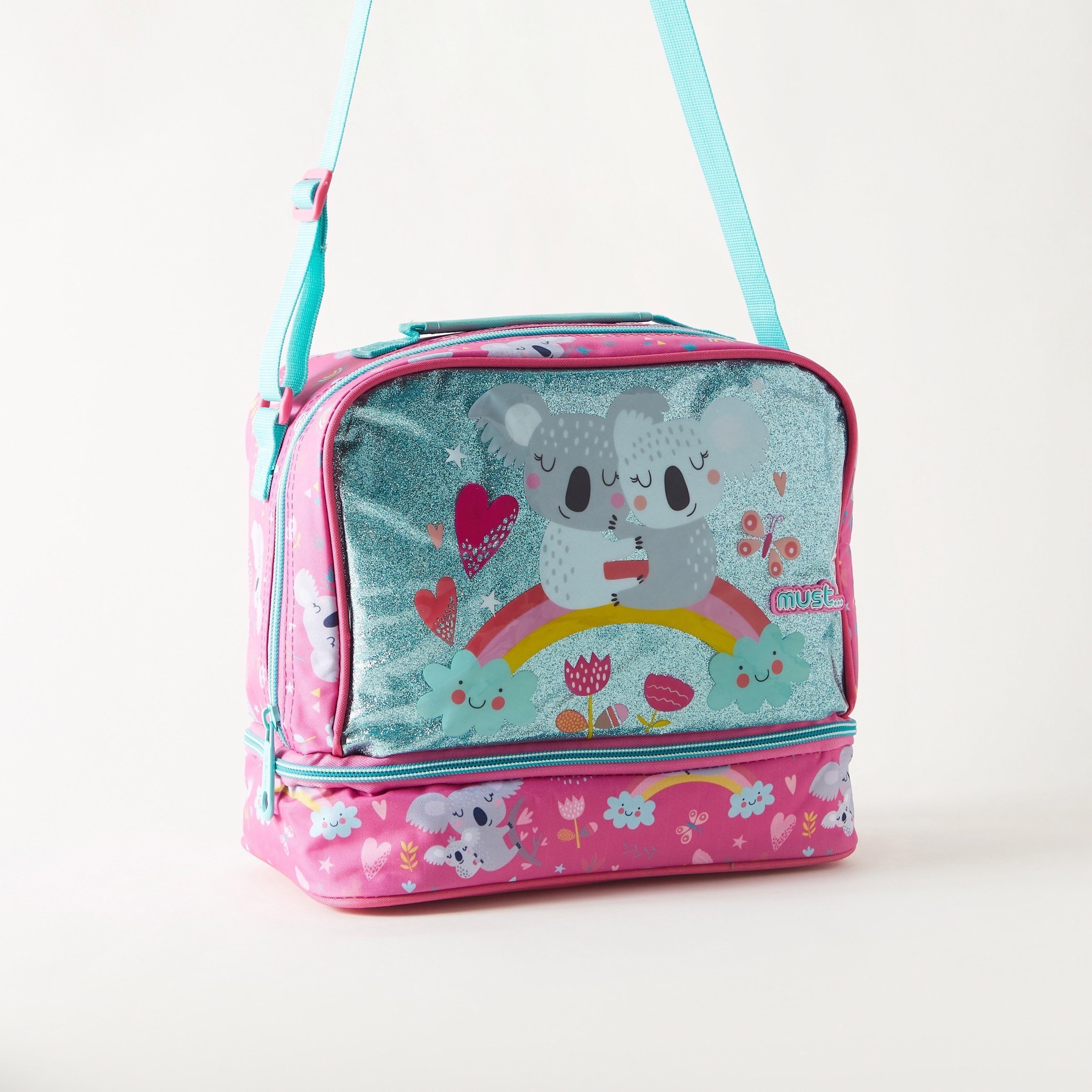 Must Koala Print Isothermal Lunch Bag with Zipper Closure and Handle-school-lunchessentials-lunchbags-image-2