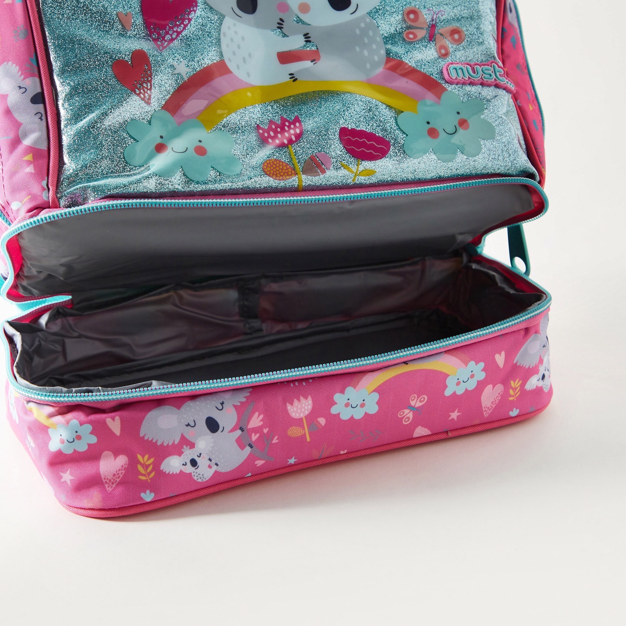 Must Koala Print Isothermal Lunch Bag with Zipper Closure and Handle-school-lunchessentials-lunchbags-image-6