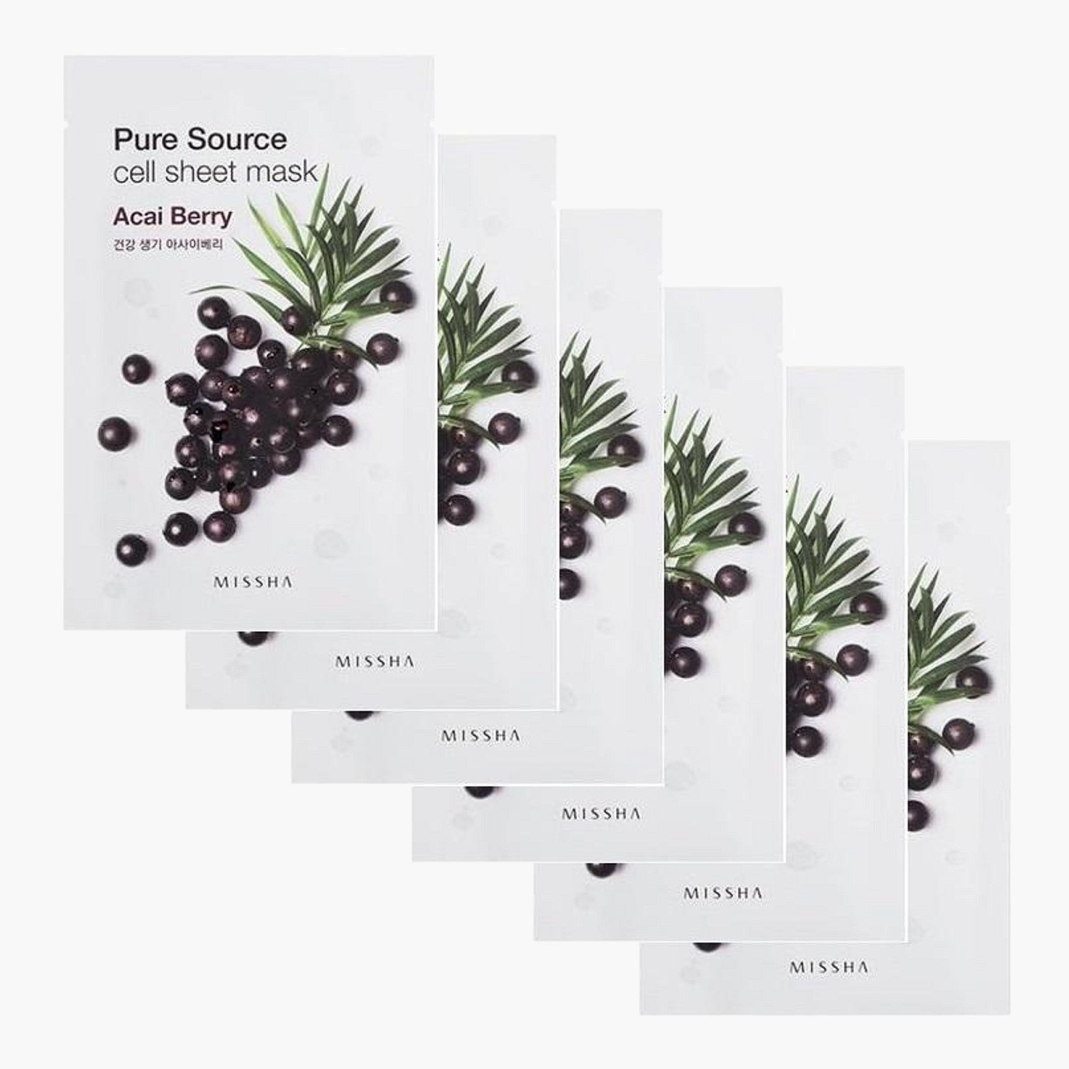 Missha 6-Piece Pure Source Cell Sheet Mask Set-beautyandpersonalcare-kbeauty-skin-masks-sheetmask-image-1