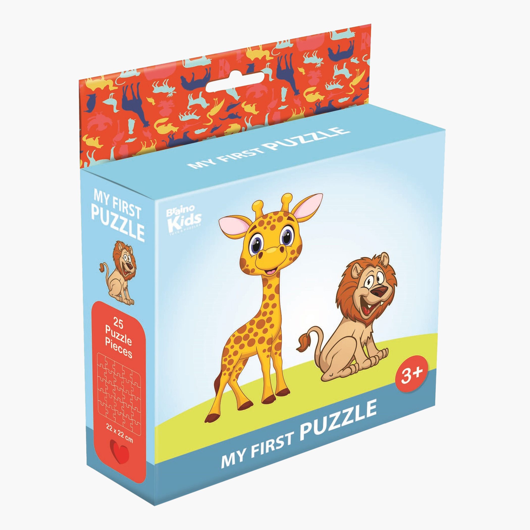 Shop Braino Kidz Wild Animals Mini Puzzle Online Centrepoint Bahrain