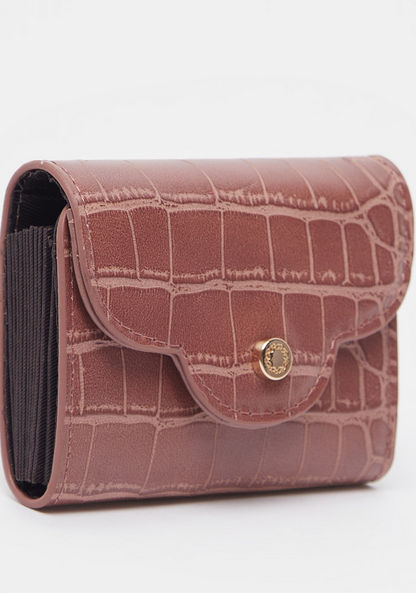 Celeste Animal Textured Flap Wallet-Wallets & Clutches-image-1