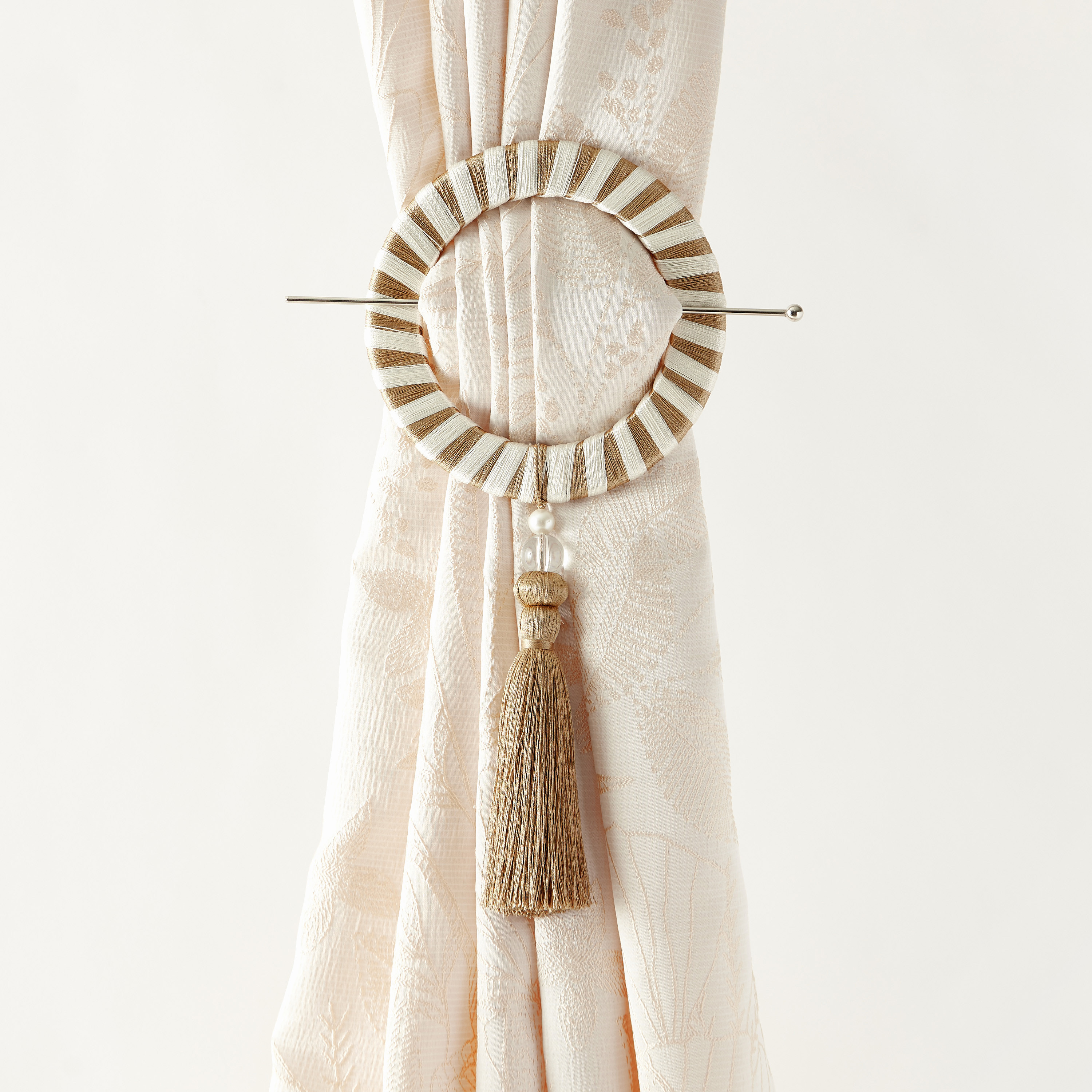 مثبّت ستائر مزين بالخرز وبشُرّابات-household-windows-curtainrodsandaccessories-windowaccessories-image-3