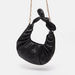 Haadana Ruched Shoulder Bag with Detachable Metallic Chain Strap-Women%27s Handbags-thumbnail-1