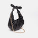 Haadana Ruched Shoulder Bag with Detachable Metallic Chain Strap-Women%27s Handbags-thumbnail-2