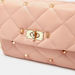 ELLE Embellished Satchel Bag with Detachable Strap and Flap Closure-Women%27s Handbags-thumbnail-2