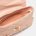 ELLE Embellished Satchel Bag with Detachable Strap and Flap Closure-Women%27s Handbags-thumbnail-5
