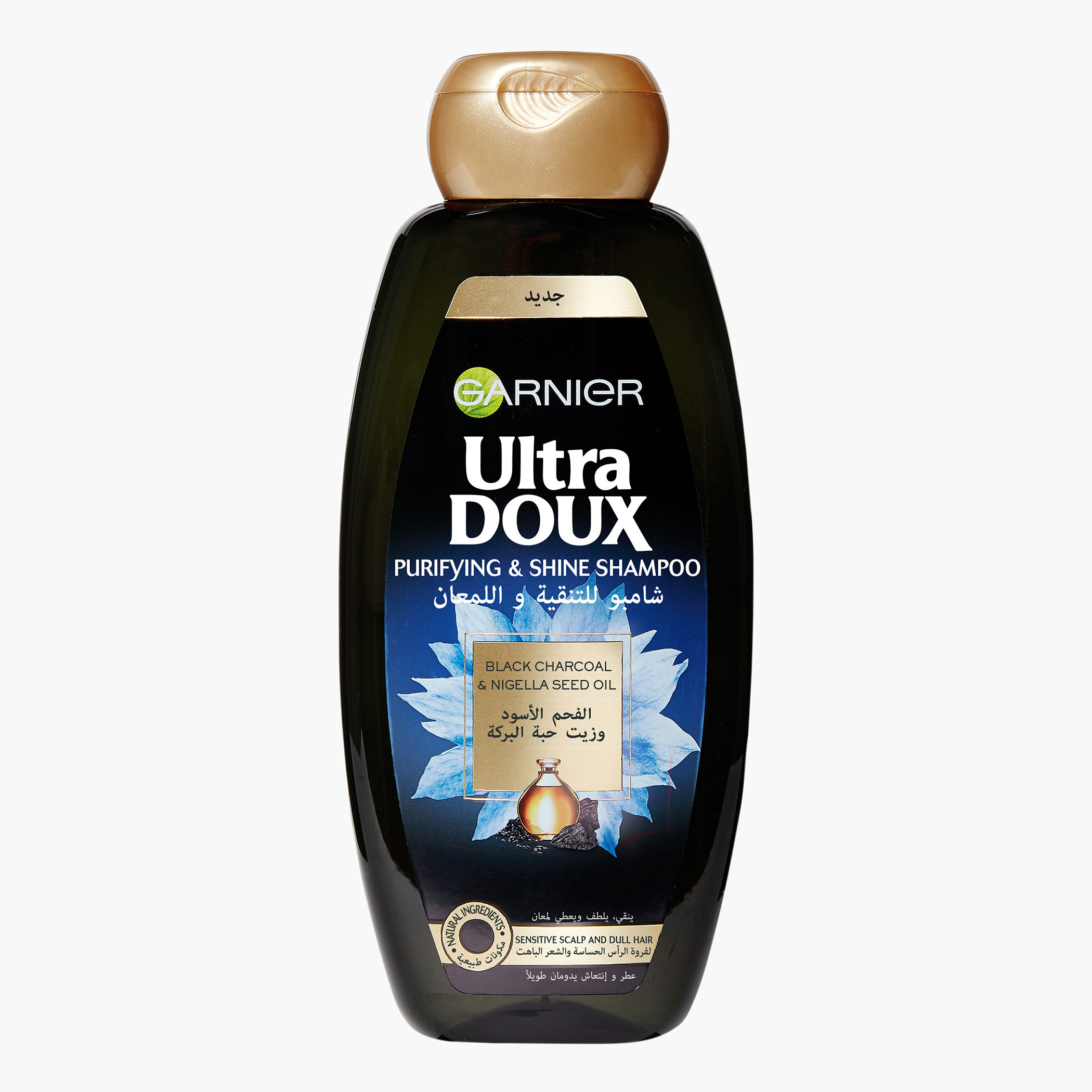 Garnier Ultra Doux Black Charcoal & Nigella Seed Oil Purifying & Shine Shampoo - 400 ml-beautyandpersonalcare-hair-haircare-shampoos-image-1