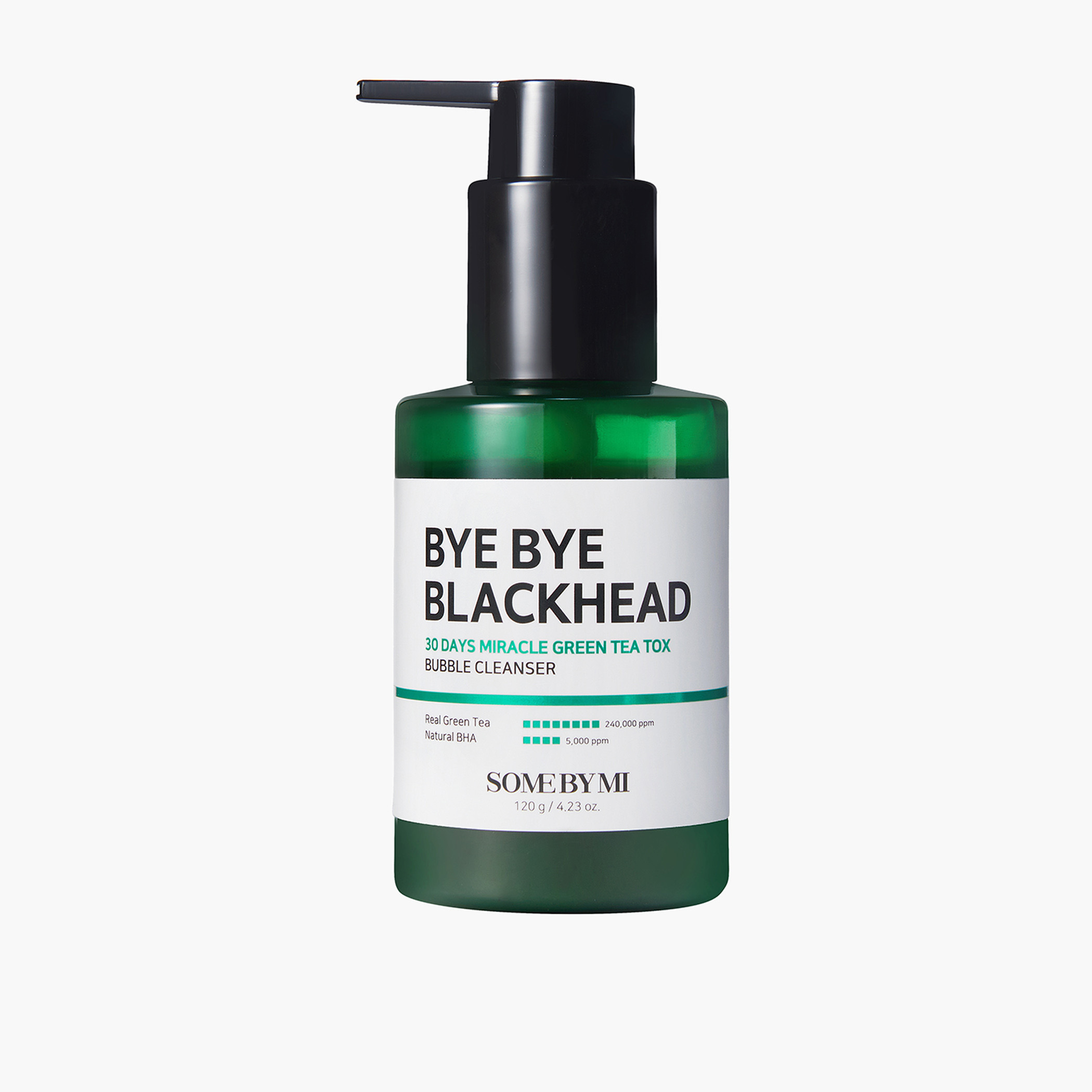 Some by Mi Bye Bye Blackhead Green Tea Tox Bubble Cleanser - 120 gms-beautyandpersonalcare-kbeauty-skin-cleansers-facewashandcleansers-image-1