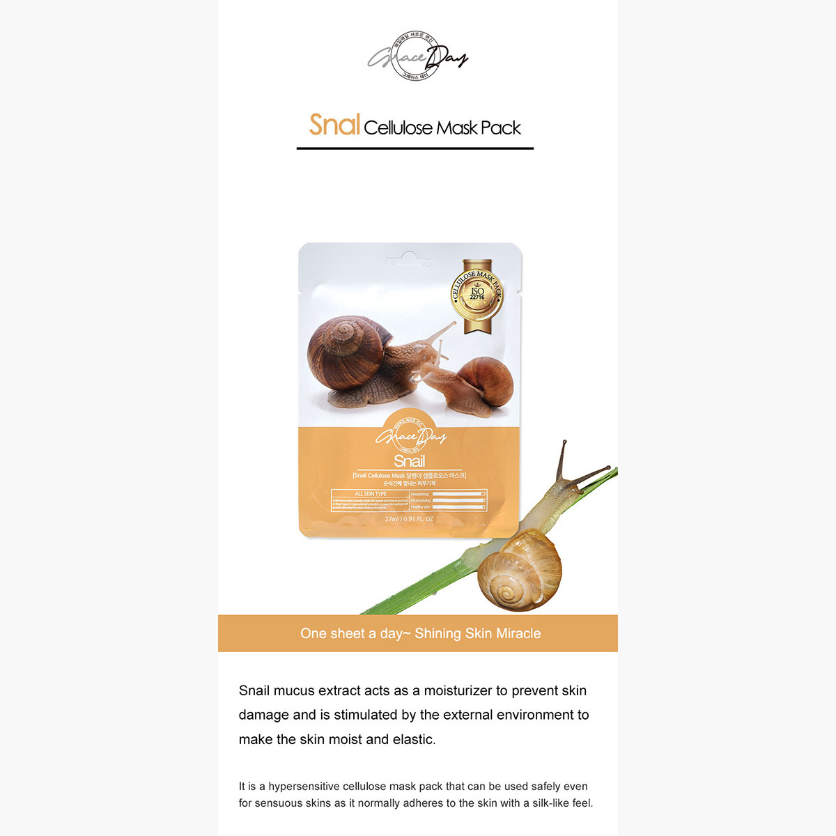 Grace Day Snail Traditional Oriental Sheet Mask-beautyandpersonalcare-kbeauty-skin-masks-masksandpeels-image-2
