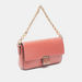 ELLE Embossed Crossbody Bag with Detachable Strap and Flap Closure-Women%27s Handbags-thumbnailMobile-2