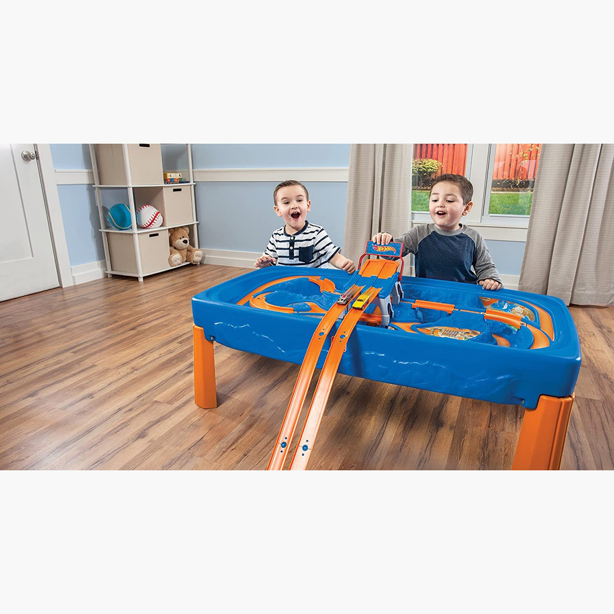 Hot wheels car track hot sale table