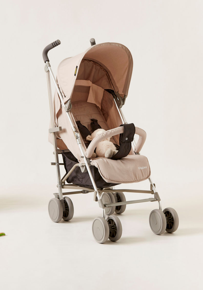 Giggles Touring Beige Baby Buggy with Canopy and Multi-Position Reclining Seat (Upto 3 years) -Buggies-image-0
