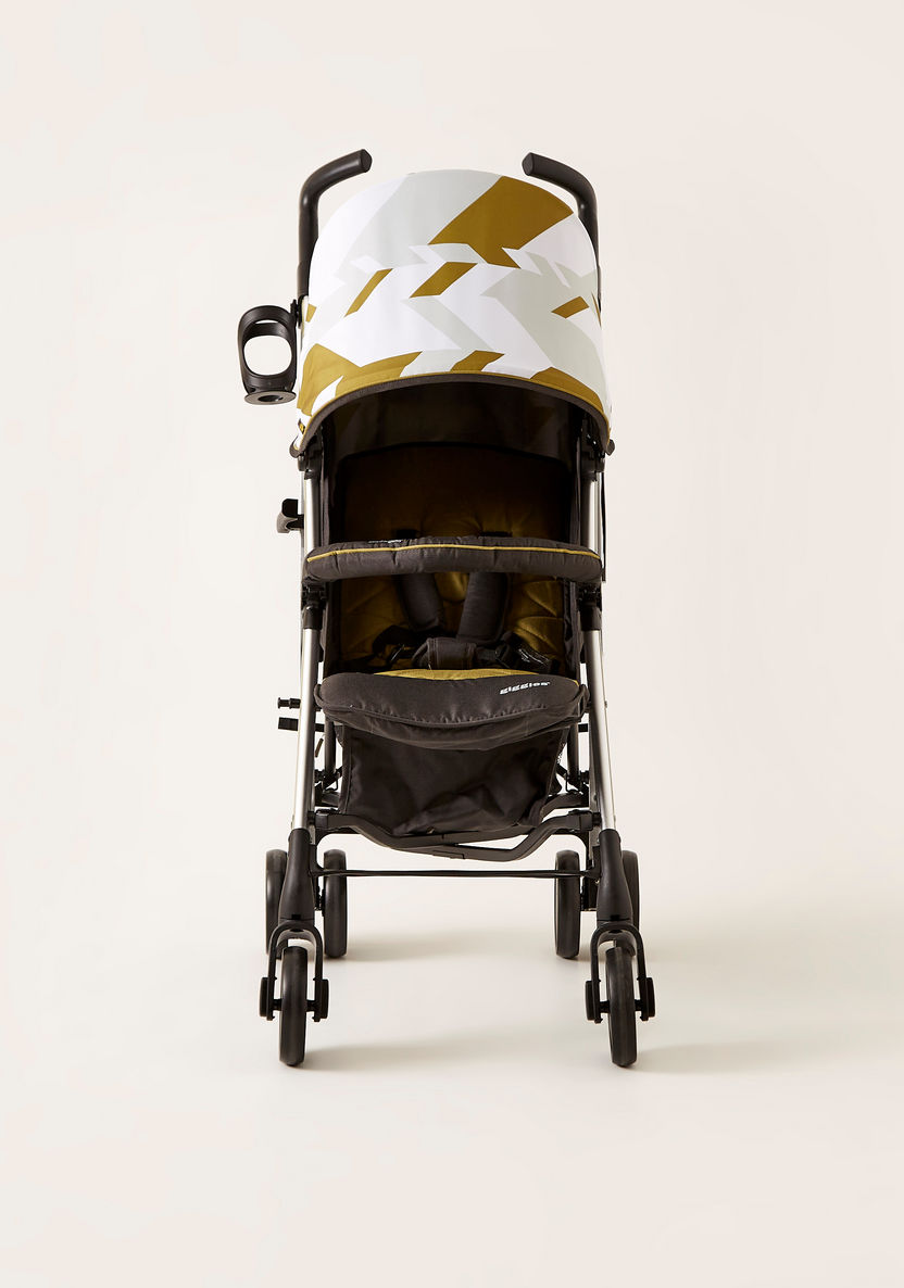 Giggles Solex Printed Gold Baby Buggy with Canopy and Multi-Position Reclining Seat (Upto 3 years) -Buggies-image-1