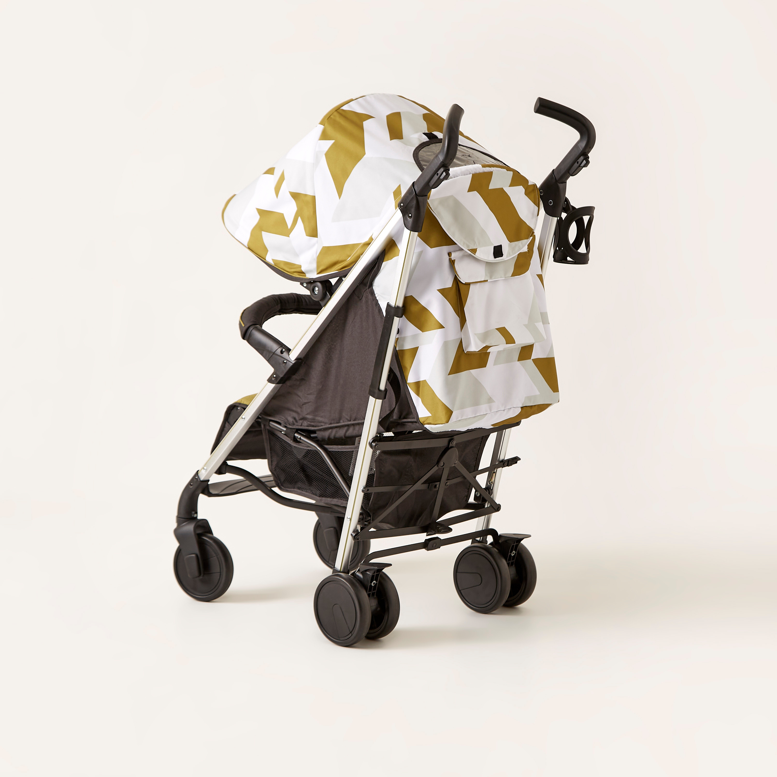 Giggles Solex Printed Gold Baby Buggy with Canopy and Multi-Position Reclining Seat (Upto 3 years) -baby-gear-strollersandprams-buggies-image-3