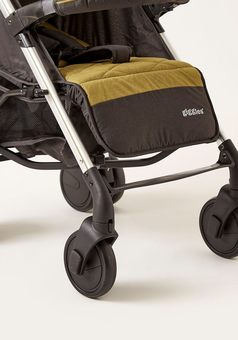 Giggles Solex Printed Gold Baby Buggy with Canopy and Multi-Position Reclining Seat (Upto 3 years) -Buggies-image-5