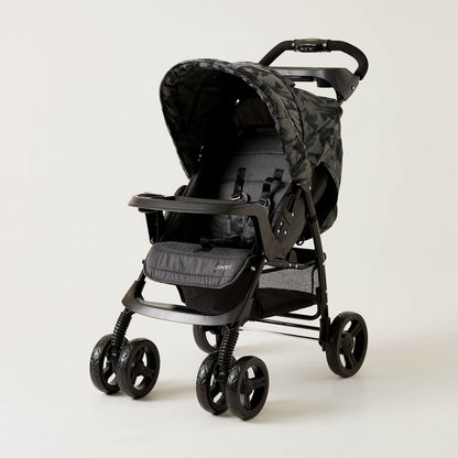 Juniors Jazz Black Grey Baby Stroller with Multiposition Reclining Seat (Upto 3 years) -Strollers-image-0