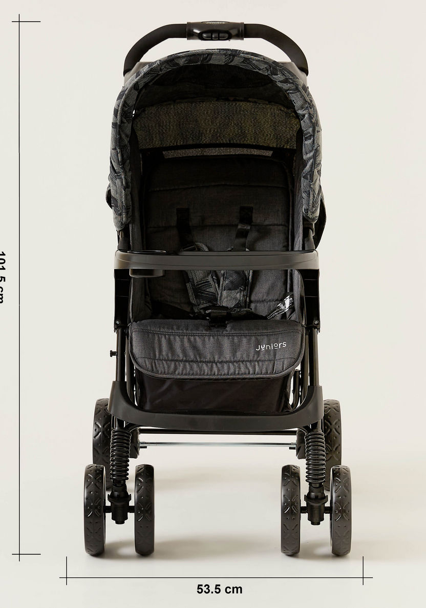 Juniors Jazz Black Grey Baby Stroller with Multiposition Reclining Seat (Upto 3 years) -Strollers-image-9