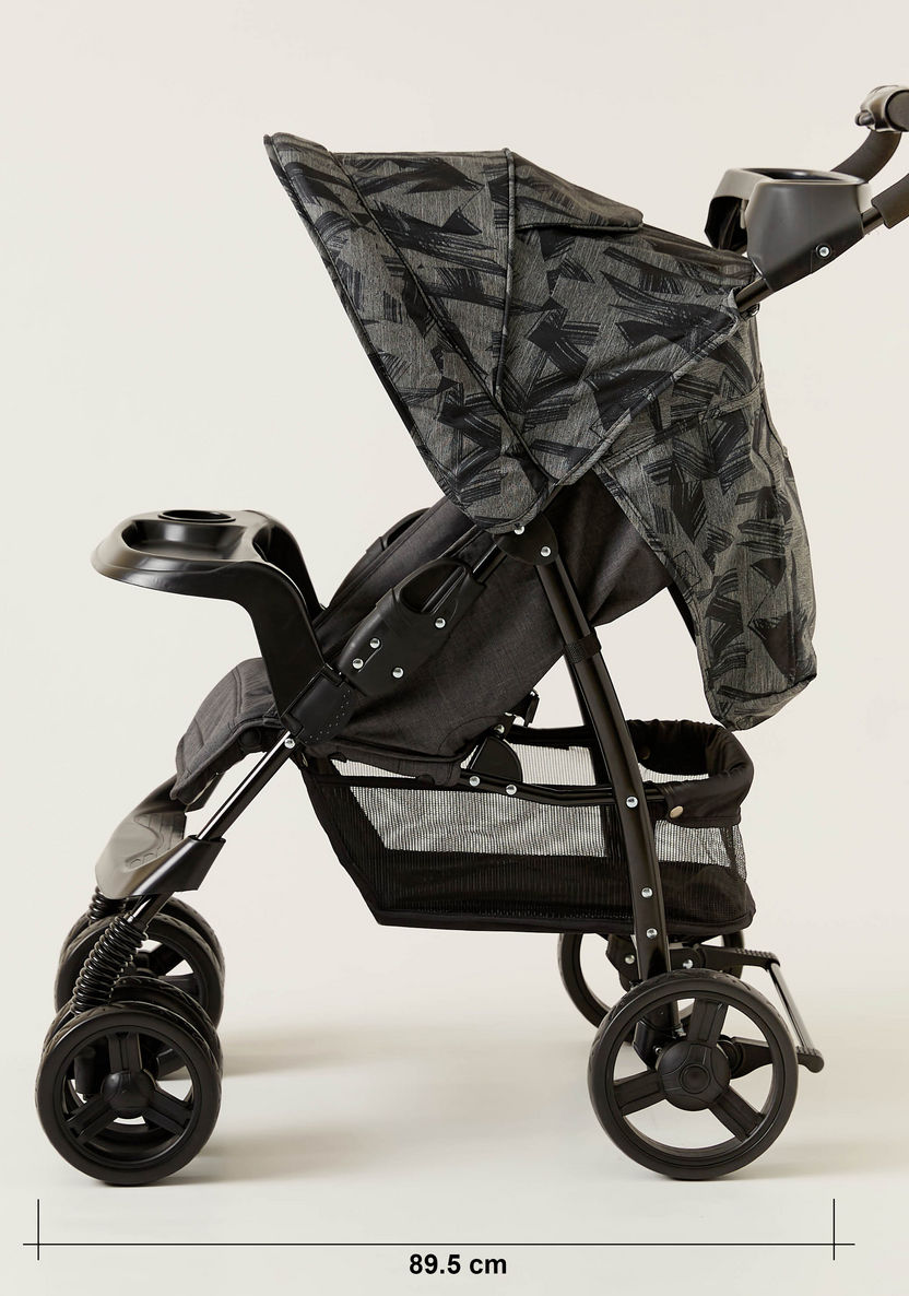 Juniors Jazz Black Grey Baby Stroller with Multiposition Reclining Seat (Upto 3 years) -Strollers-image-10