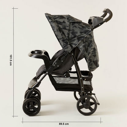 Juniors Jazz Black Grey Baby Stroller with Multiposition Reclining Seat (Upto 3 years) -Strollers-image-10