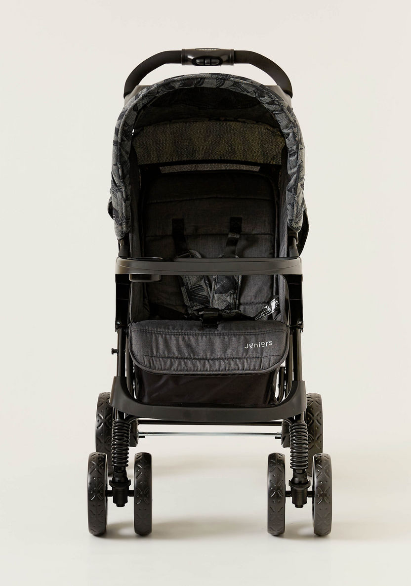 Juniors Jazz Black Grey Baby Stroller with Multiposition Reclining Seat (Upto 3 years) -Strollers-image-1