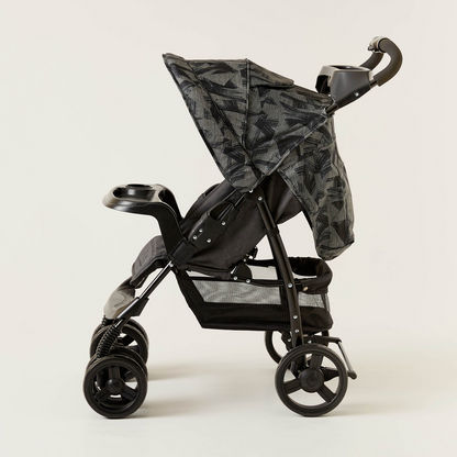 Juniors Jazz Black Grey Baby Stroller with Multiposition Reclining Seat (Upto 3 years) -Strollers-image-2