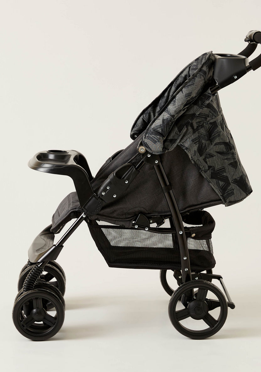 Juniors Jazz Black Grey Baby Stroller with Multiposition Reclining Seat (Upto 3 years) -Strollers-image-3