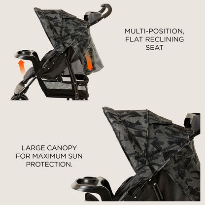 Juniors Jazz Black Grey Baby Stroller with Multiposition Reclining Seat (Upto 3 years) -Strollers-image-7