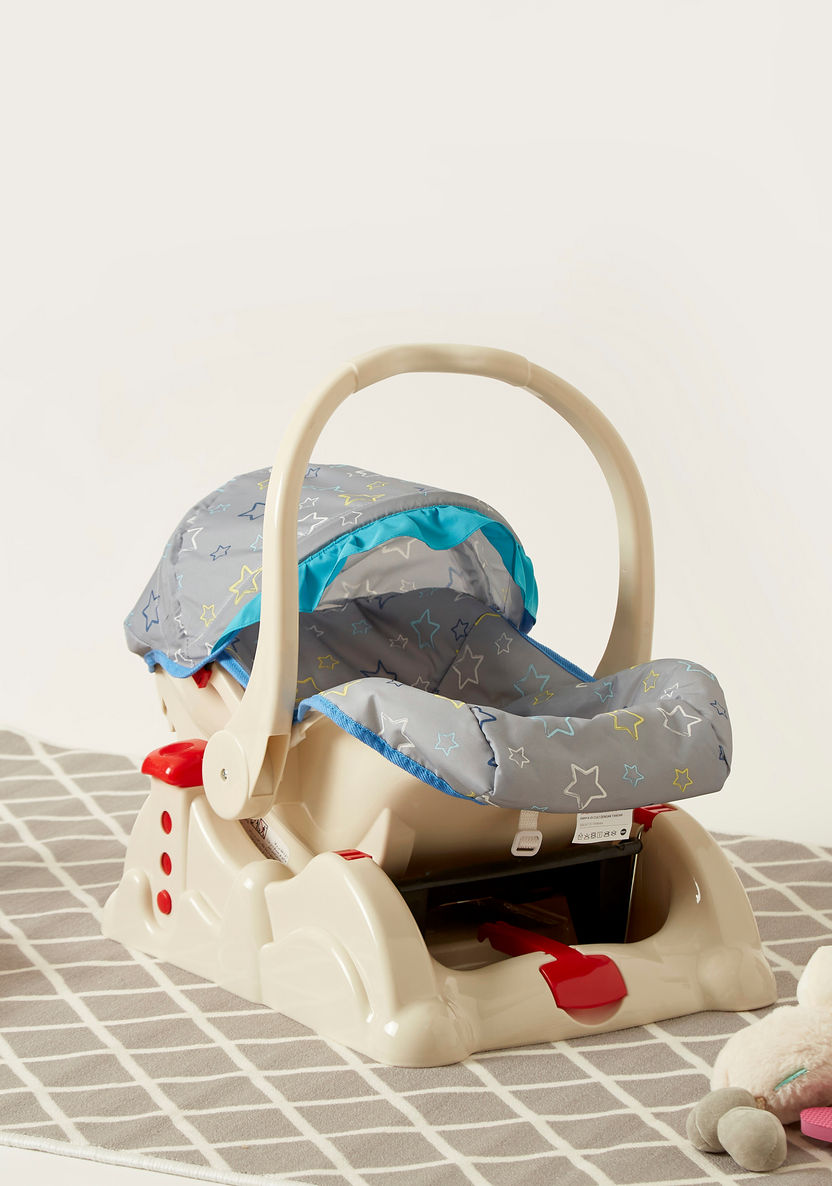 Juniors Diamond 3 In 1 Printed Baby Seat with Three-Position Height Adjustment (Upto 12 months) -Carry Cots-image-0