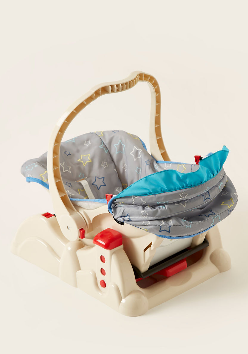 Juniors Diamond 3 In 1 Printed Baby Seat with Three-Position Height Adjustment (Upto 12 months) -Carry Cots-image-5