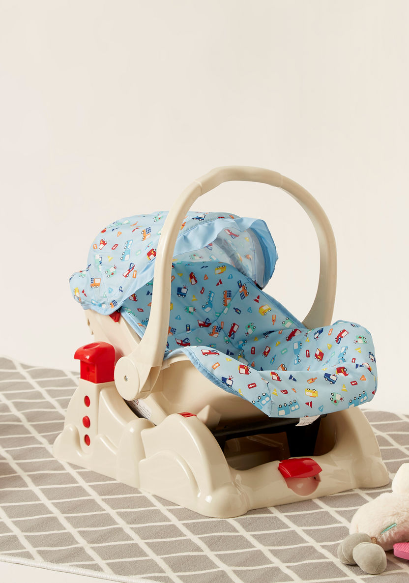 Juniors Diamond 3 In 1 Printed Baby Seat with Three-Position Height Adjustment (Upto 12 months) -Carry Cots-image-0