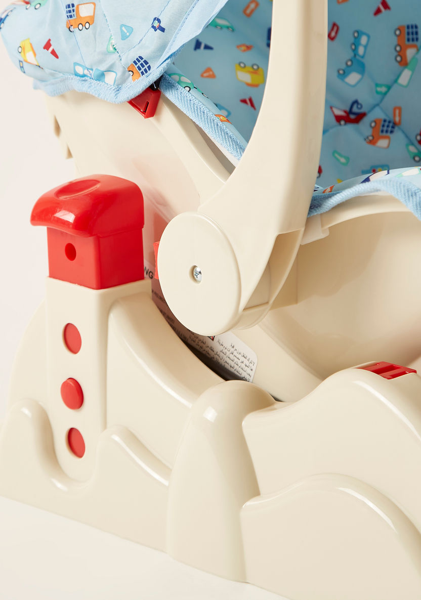 Juniors Diamond 3 In 1 Printed Baby Seat with Three-Position Height Adjustment (Upto 12 months) -Carry Cots-image-4
