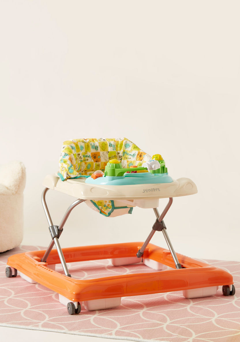 Juniors Crown Printed Baby Walker with Toys-Infant Activity-image-0