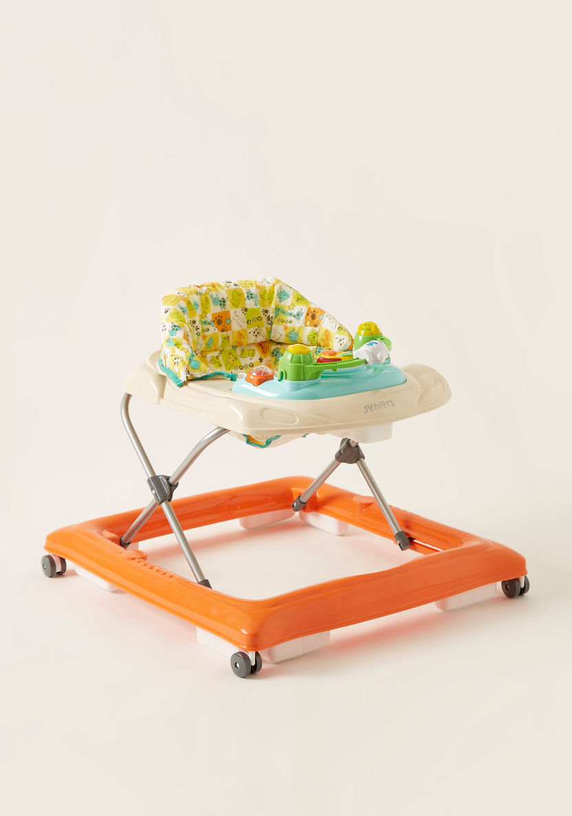 Juniors Crown Printed Baby Walker with Toys-Infant Activity-image-1