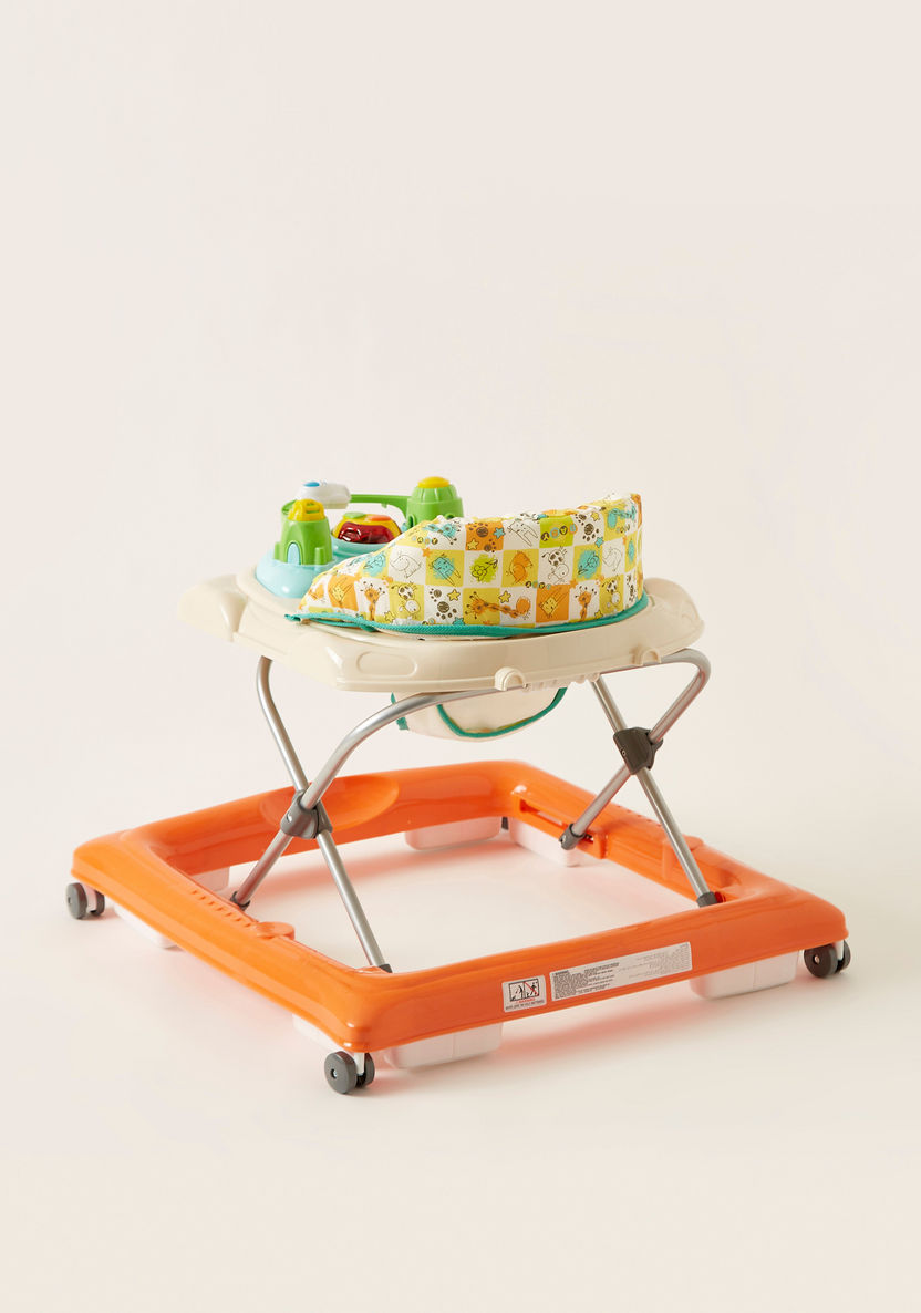 Juniors Crown Printed Baby Walker with Toys-Infant Activity-image-5