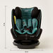 Giggles Globefix 3-in-1 Convertible Car Seat -Black/Teal (Ages 1 to 12 years)-Car Seats-thumbnail-8