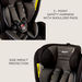 Giggles Globefix 3-in-1 Convertible Car Seat -Black/Grey (Ages 1 to 12 years)-Car Seats-thumbnail-6