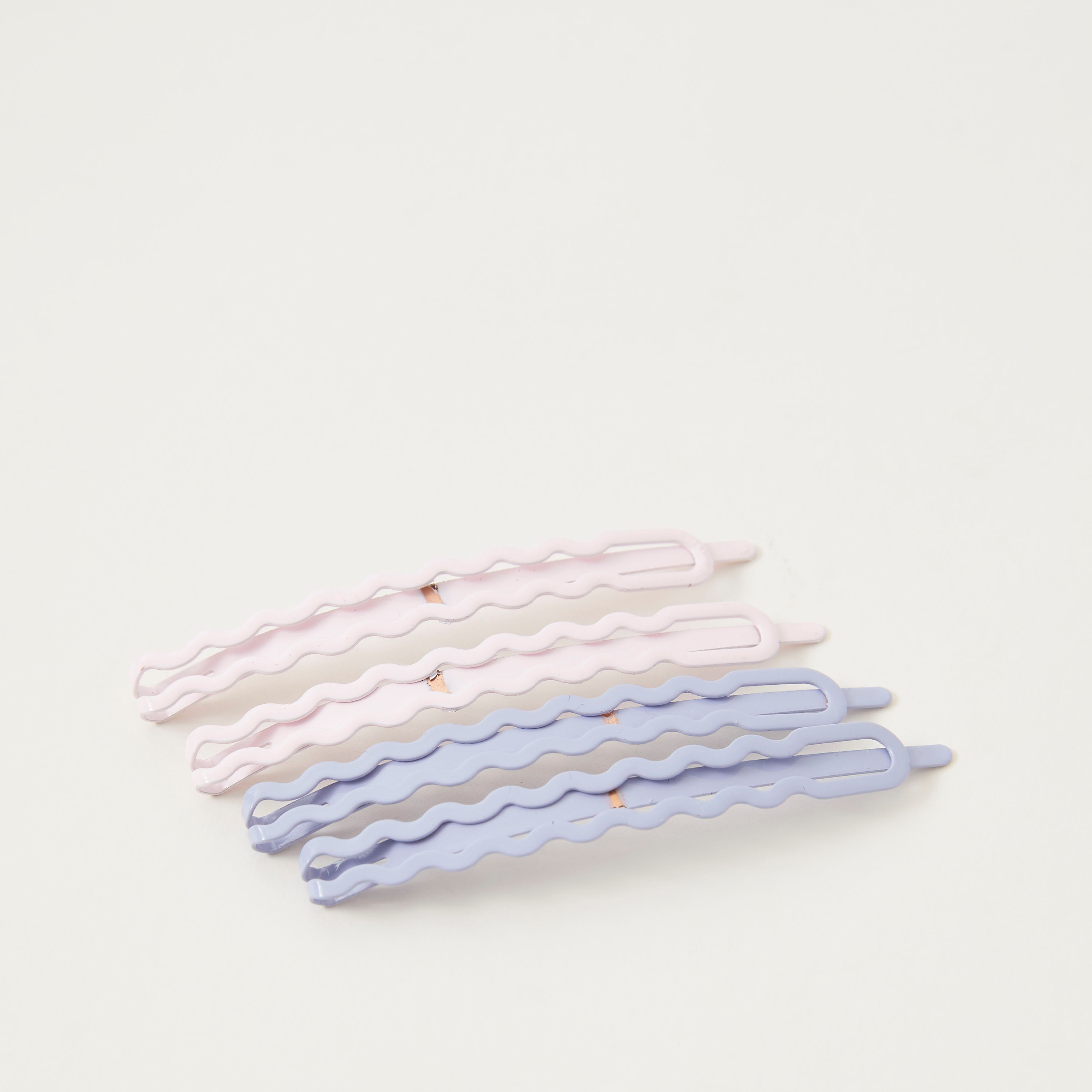 Enamel Finished Scalloped Tik-Tok Hair Pins - Set of 4-women-hairaccessories-hairpins-image-1