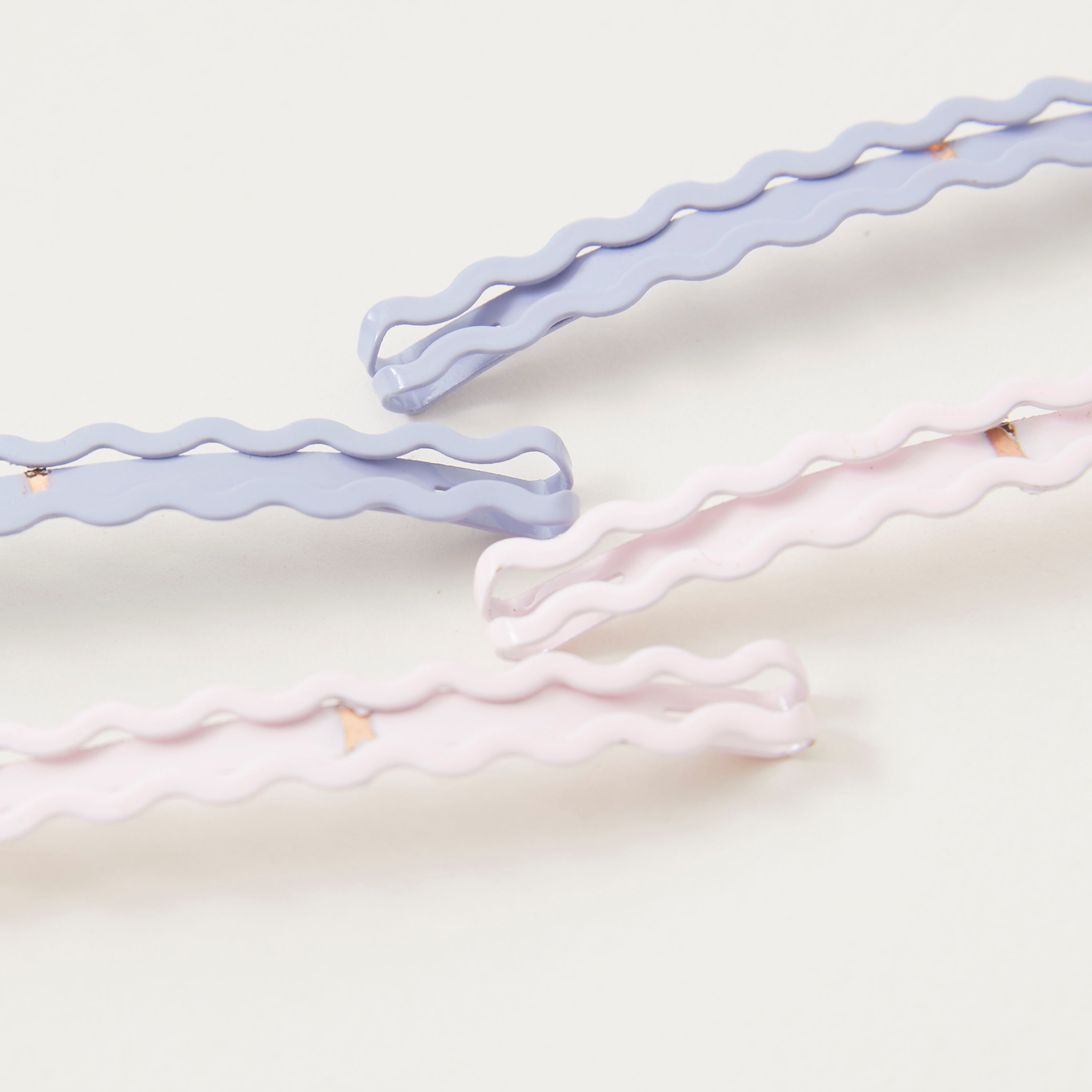 Enamel Finished Scalloped Tik-Tok Hair Pins - Set of 4-women-hairaccessories-hairpins-image-2