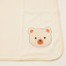 Juniors Striped Receiving Blanket with Bear Embroidery - 75x100 cms-Receiving Blankets-thumbnail-1