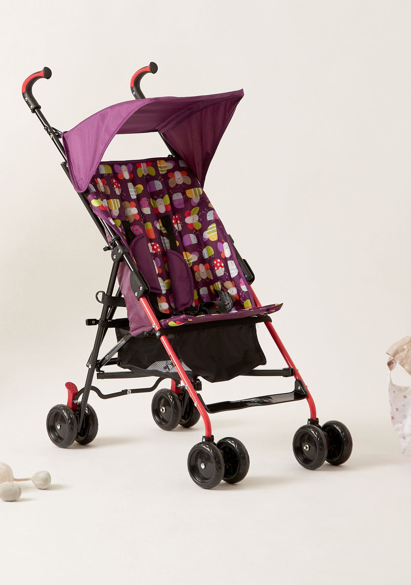Juniors Scooty Purple Printed Baby Buggy with Sun Canopy (Upto 3 years) -Buggies-image-0