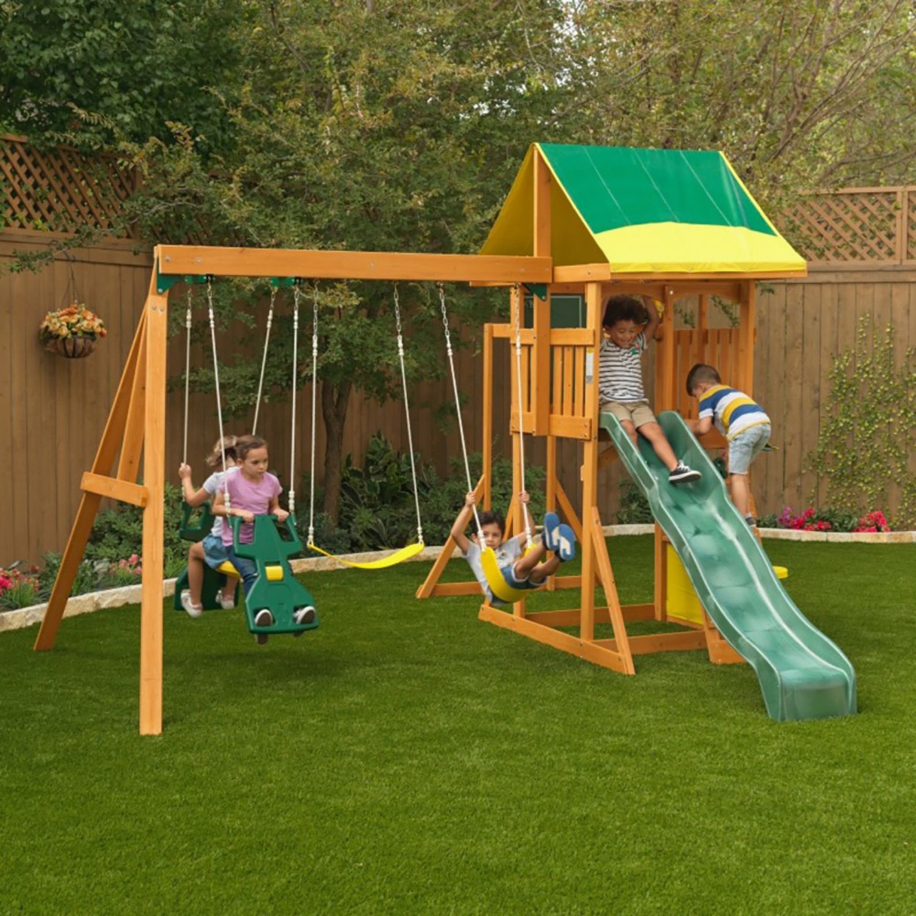 kidkraft brookridge swing set