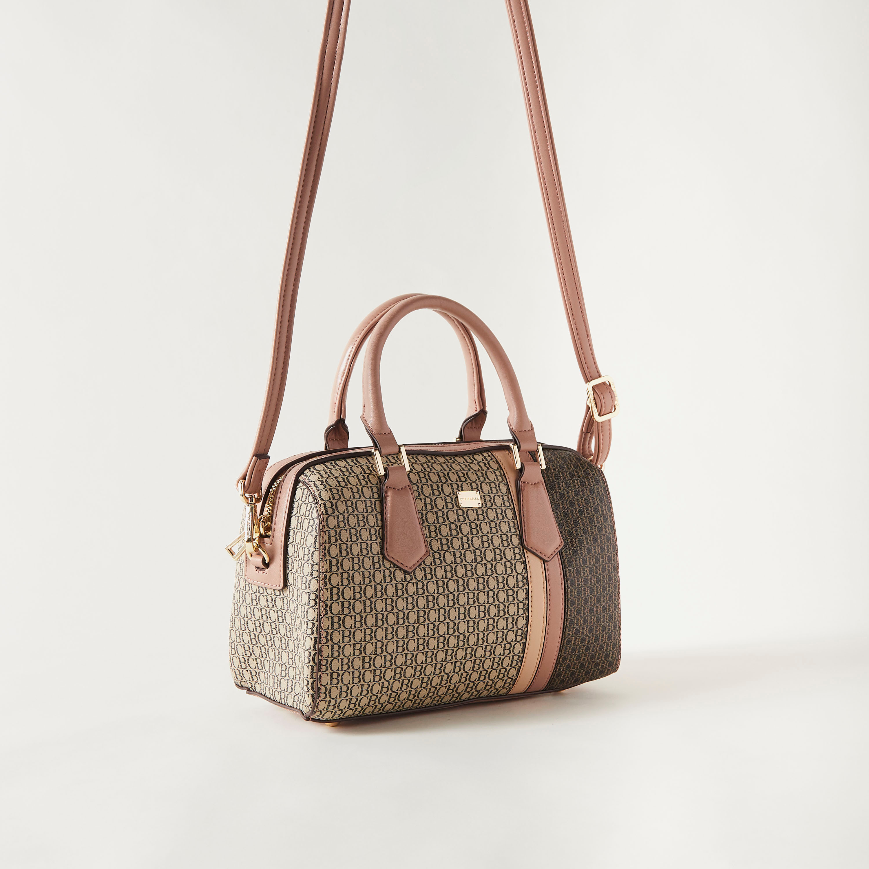 Chrisbella Printed Duffle Bag with Detachable Strap and Wallet-women-bagsandwallets-handbags-image-3