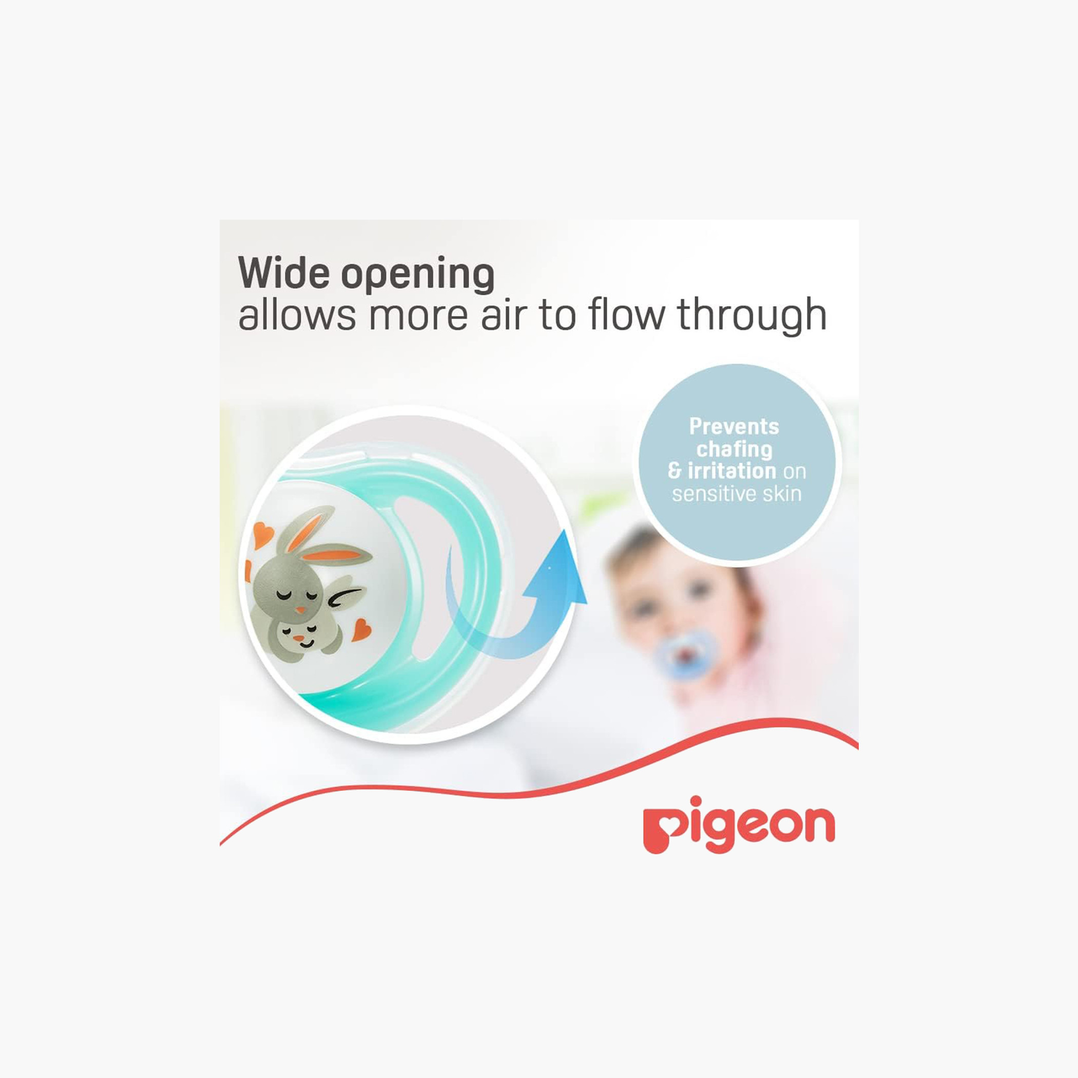 Pigeon Bunny Print Pacifier Small - 0-12 months-baby-feeding-pacifiers-image-2