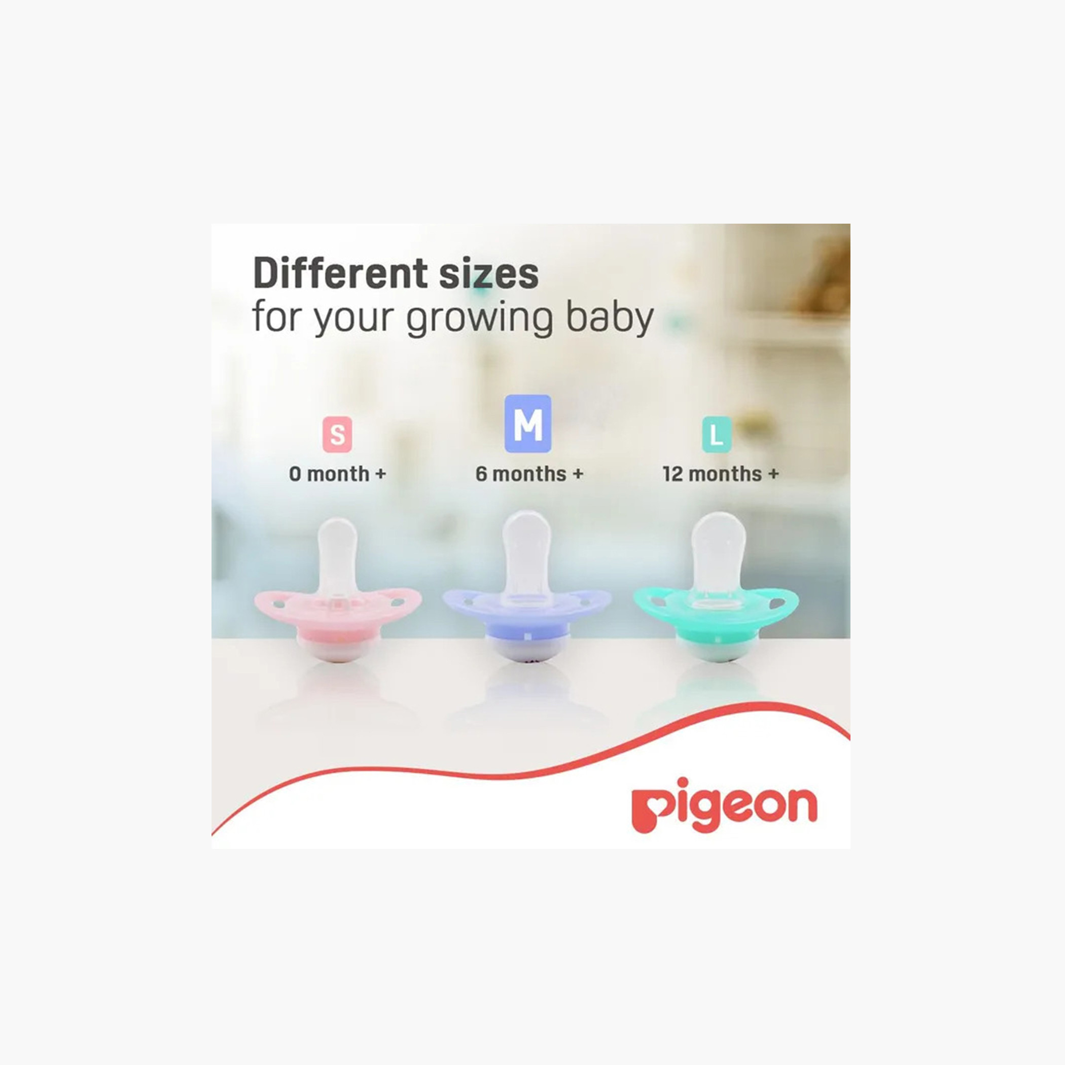 Pigeon Mini Light Elephant Print Pacifier Medium - 6+ Months-baby-feeding-pacifiers-image-7