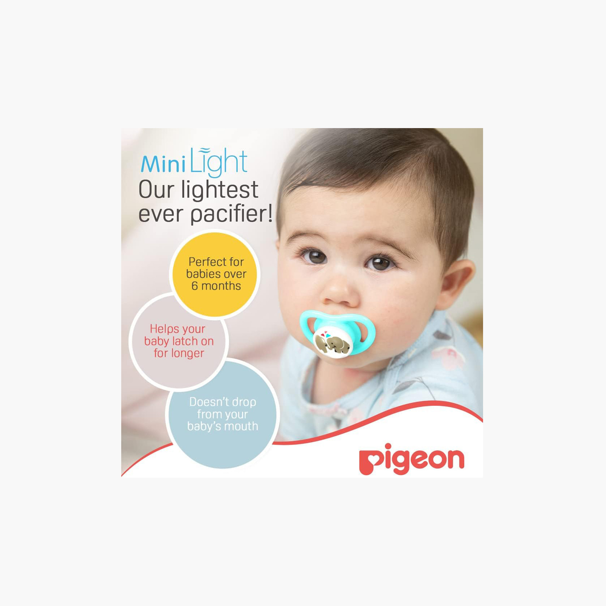 Pigeon Mini Light Medium Pacifier - 6 months+-baby-feeding-pacifiers-image-3