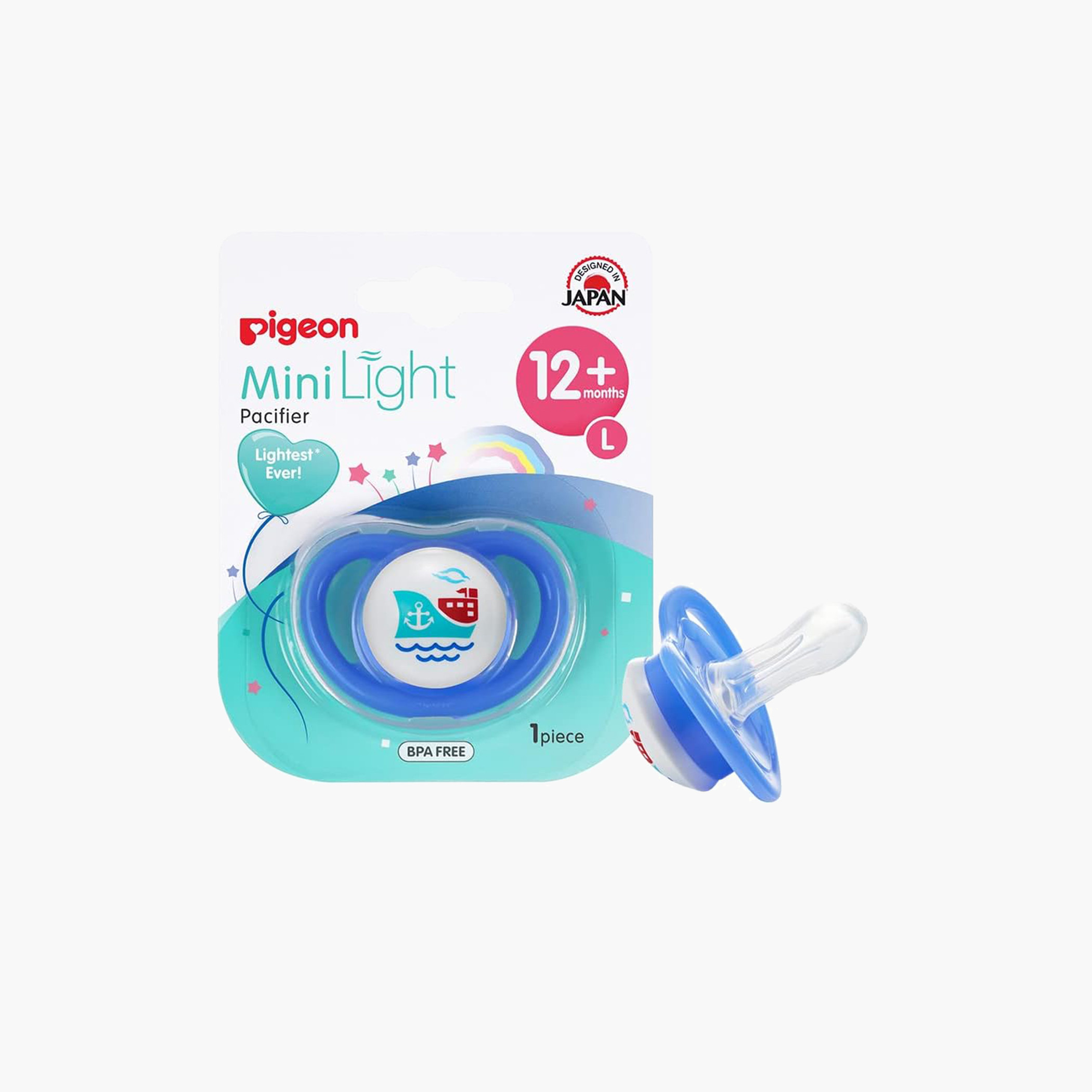 Pigeon Printed Mini Light Large Pacifier - 12 months+-baby-feeding-pacifiers-image-1