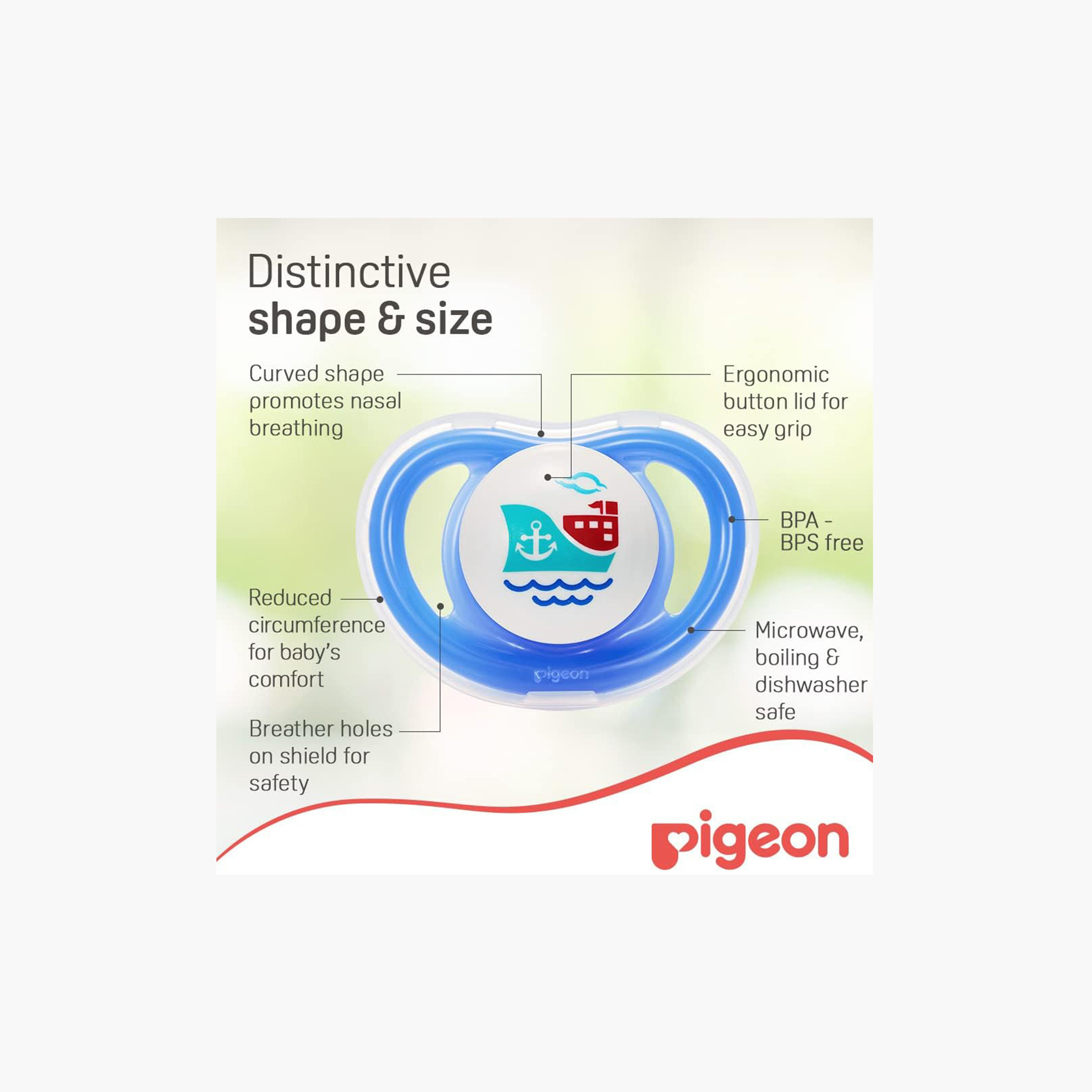 Pigeon Printed Mini Light Large Pacifier - 12 months+-baby-feeding-pacifiers-image-6